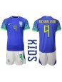 Billige Brasil Richarlison #9 Bortedraktsett Barn VM 2022 Kortermet (+ Korte bukser)